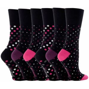Gentle Grip Womens - 6 Pairs Ladies Non Elastic Socks - Gg07 - Black Cotton - Size Uk 4-8 Gentle Grip Womens - 6 Pairs Ladies Non Elastic Socks - Gg07 - Black Cotton - Size Uk 4-8