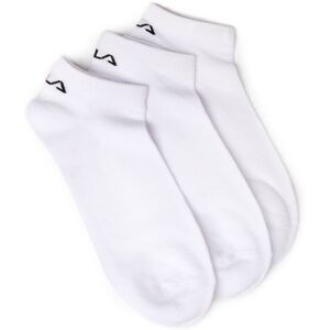 Fila Mens 3 Pack Trainer Socks - White Material_cotton - Size Large Fila Mens 3 Pack Trainer Socks - White Material_cotton - Size Large