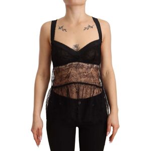 Dolce & Gabbana Womens Black Silk Lace Babydoll Nylon Lingerie Top - Size Small Dolce & Gabbana Womens Black Silk Lace Babydoll Nylon Lingerie Top - Size Small