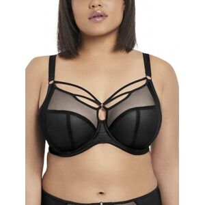 Elomi Womens Sachi Side Support Plunge Bra - Black Cotton - Size 44g Elomi Womens Sachi Side Support Plunge Bra - Black Cotton - Size 44g