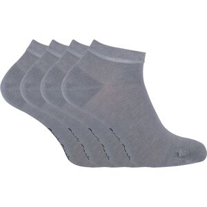 Sock Snob Womens - 4 Pairs Bamboo Breathable Trainer Socks For Men & Women - Grey Nylon - Size Uk 4-6.5 Sock Snob Womens - 4 Pairs Bamboo Breathable Trainer Socks For Men & Women - Grey Nylon - Size Uk 4-6.5
