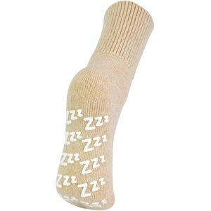 Sock Snob Womens - Ladies Warm Non Slip Cashmere Wool Blend Slipper Bed Socks With Zzz Grips - Beige - Size Uk 4-8 Sock Snob Womens - Ladies Warm Non Slip Cashmere Wool Blend Slipper Bed Socks With Zzz Grips - Beige - Size Uk 4-8
