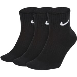 Nike Sx7677 Unisex Everyday Lightweight Training Ankle Socks Black 3 Pairs Cotton - Size Small Nike Sx7677 Unisex Everyday Lightweight Training Ankle Socks Black 3 Pairs Cotton - Size Small