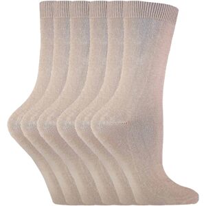 Sock Snob Womens - 6 Pairs Ladies Plain Coloured Cotton Socks - Beige - Size Uk 4-6.5 Sock Snob Womens - 6 Pairs Ladies Plain Coloured Cotton Socks - Beige - Size Uk 4-6.5