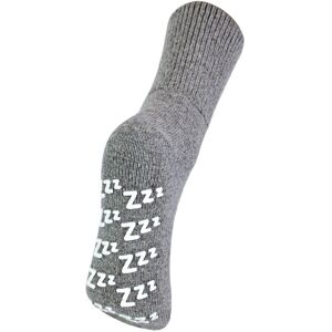 Sock Snob Womens - Ladies Warm Non Slip Cashmere Wool Blend Slipper Bed Socks With Zzz Grips - Grey - Size Uk 4-8 Sock Snob Womens - Ladies Warm Non Slip Cashmere Wool Blend Slipper Bed Socks With Zzz Grips - Grey - Size Uk 4-8