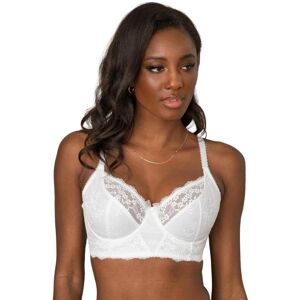 Pour Moi Womens 14809 Flora Longline Underwired Bra - White Elastane - Size 32c Pour Moi Womens 14809 Flora Longline Underwired Bra - White Elastane - Size 32c