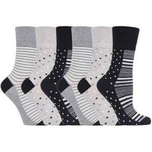 Gentle Grip Womens 6 Pairs Socks - Cotton Grey - Size UK 4-8 - Socks Gentle Grip Womens 6 Pairs Socks - Cotton Grey - Size UK 4-8 - Socks