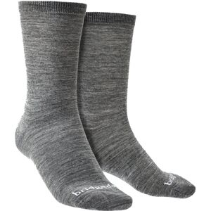 Bridgedale Unisex - 2 Pack Liner Base Layer Boot Socks - Grey Nylon - Size Uk 6-8 Bridgedale Unisex - 2 Pack Liner Base Layer Boot Socks - Grey Nylon - Size Uk 6-8