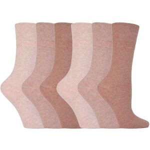 Iomi Womens Ladies 6 Pack Non Elastic Diabetic Socks With Hand Linked Toe Seams - Beige Cotton - Size Uk 4-6.5 Iomi Womens Ladies 6 Pack Non Elastic Diabetic Socks With Hand Linked Toe Seams - Beige Cotton - Size Uk 4-6.5