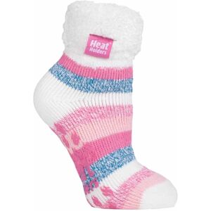 Heat Holders Womens Ladies Non Slip Thermal Low Cut Ankle Slipper Bed Socks With Grips - White Nylon - Size 4-6.5 Heat Holders Womens Ladies Non Slip Thermal Low Cut Ankle Slipper Bed Socks With Grips - White Nylon - Size 4-6.5