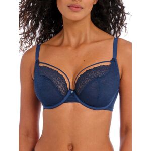 Freya Womens Catwalk Underwired Plunge Bra - Blue Polyamide - Size 32g Freya Womens Catwalk Underwired Plunge Bra - Blue Polyamide - Size 32g
