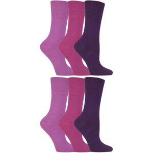 Gentle Grip Womens - 6 Pairs Of Ladies Diabetic Sock With Honey Comb Top And Hand Linked Toe Seams - Pink Cotton - Size Uk 4-8 Gentle Grip Womens - 6 Pairs Of Ladies Diabetic Sock With Honey Comb Top And Hand Linked Toe Seams - Pink Cotton - Size Uk 4-8