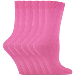 Sock Snob Womens - 6 Pairs Ladies Plain Coloured Cotton Socks - Rose - Size Uk 4-6.5 Sock Snob Womens - 6 Pairs Ladies Plain Coloured Cotton Socks - Rose - Size Uk 4-6.5