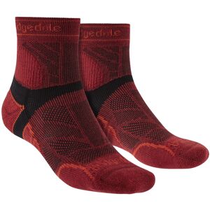 Bridgedale - Mens Running Lightweight Merino Wool Socks - Red - Size Uk 12-15 Bridgedale - Mens Running Lightweight Merino Wool Socks - Red - Size Uk 12-15