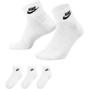 Nike Unisex Everyday Essential Ankle Socks 3 Pairs - White - Size X-Large Nike Unisex Everyday Essential Ankle Socks 3 Pairs - White - Size X-Large