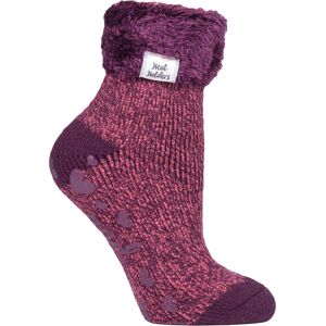 Heat Holders Womens Ladies Non Slip Thermal Low Cut Ankle Slipper Bed Socks With Grips - Red Nylon - Size 4-6.5 Heat Holders Womens Ladies Non Slip Thermal Low Cut Ankle Slipper Bed Socks With Grips - Red Nylon - Size 4-6.5