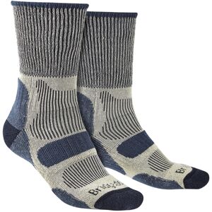 Bridgedale Mens Hiking Lightweight Cotton Boot Socks - Indigo - Size Uk 12-15 Bridgedale Mens Hiking Lightweight Cotton Boot Socks - Indigo - Size Uk 12-15