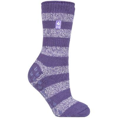 Heat Holders Womens Mulberry purple / white Thick Winter Thermal Slipper Socks - Slipper Socks Heat Holders Womens Mulberry purple / white Thick Winter Thermal Slipper Socks - Slipper Socks
