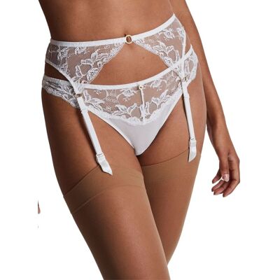 Aubade Womens Kiss Of Love Suspender - White Polyamide - Size Large Aubade Womens Kiss Of Love Suspender - White Polyamide - Size Large