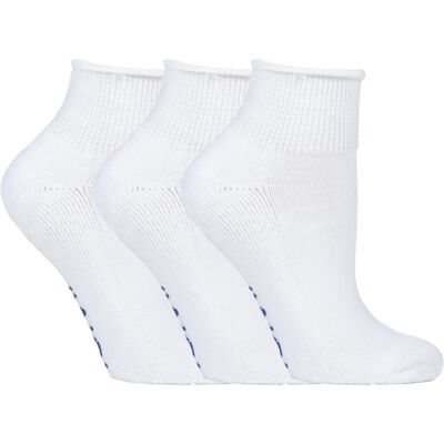 Iomi Mens - 3 Pairs Cotton Cushioned Diabetic Socks For Swollen Feet And Legs - White - Size Uk 6-8 Iomi Mens - 3 Pairs Cotton Cushioned Diabetic Socks For Swollen Feet And Legs - White - Size Uk 6-8
