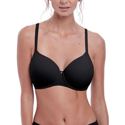 Fantasie Womens Aura Moulded T-Shirt Bra - Black Nylon - Size 34g Fantasie Womens Aura Moulded T-Shirt Bra - Black Nylon - Size 34g