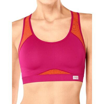 Sloggi Womens 10190422 Women Move Fly Underwired Sports Bra - Pink - Size 32c Sloggi Womens 10190422 Women Move Fly Underwired Sports Bra - Pink - Size 32c