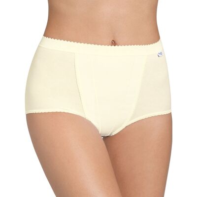 Sloggi 0038 Yellow Cotton Maxi Briefs - Control Sloggi 0038 Yellow Cotton Maxi Briefs - Control