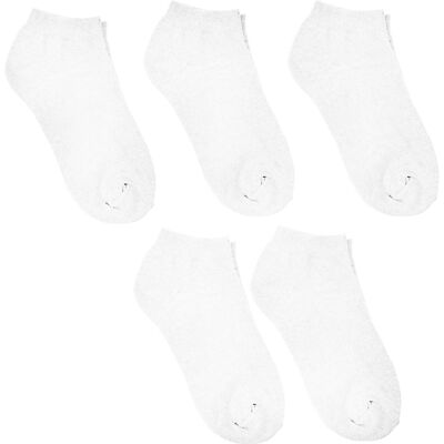 BlackPrice Pack-5 Socks - White - Size 2.5-6.5 - Socks BlackPrice Pack-5 Socks - White - Size 2.5-6.5 - Socks