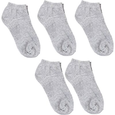 Baci & Abbracci Grey Ankle Socks - Pack of 5 Baci & Abbracci Grey Ankle Socks - Pack of 5