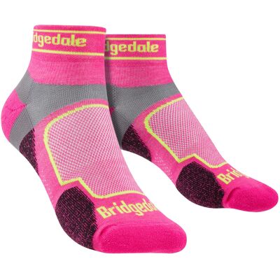 Bridgedale Womens Pink T2 Ultralight Running Socks - Sport Low Bridgedale Womens Pink T2 Ultralight Running Socks - Sport Low