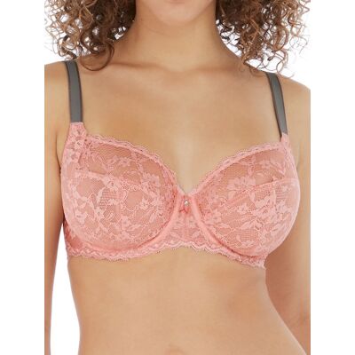 Freya Womens Offbeat Side Support Bra - Pink Material_polyamide - Size 28g Freya Womens Offbeat Side Support Bra - Pink Material_polyamide - Size 28g