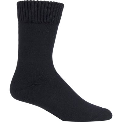 Iomi - Unisex Extra Wide Thermal Oedema Socks For Swollen Legs & Feet - Black Cotton - Size 9-11 (Uk Shoe) Iomi - Unisex Extra Wide Thermal Oedema Socks For Swollen Legs & Feet - Black Cotton - Size 9-11 (Uk Shoe)
