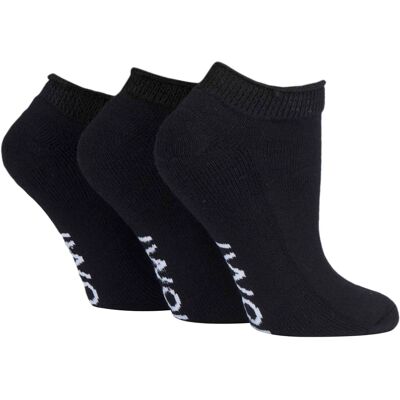 Iomi Mens - 3 Pairs Cushioned Trainer Diabetic Socks For Swollen Feet And Ankles - Black Cotton - Size 6.5-8 (Uk Shoe) Iomi Mens - 3 Pairs Cushioned Trainer Diabetic Socks For Swollen Feet And Ankles - Black Cotton - Size 6.5-8 (Uk Shoe)