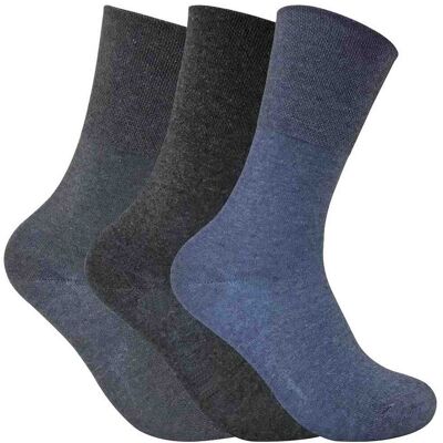 Sock Snob Womens 3 Pack Ladies Non Elastic Thermal Diabetic Socks For Poor Circulation - Navy Cotton - Size Uk 4-6.5 Sock Snob Womens 3 Pack Ladies Non Elastic Thermal Diabetic Socks For Poor Circulation - Navy Cotton - Size Uk 4-6.5