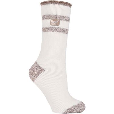 Heat Holders Womens - Ladies Patterned Winter Warm Thermal Socks - Cream Nylon - Size Uk 4-6.5 Heat Holders Womens - Ladies Patterned Winter Warm Thermal Socks - Cream Nylon - Size Uk 4-6.5