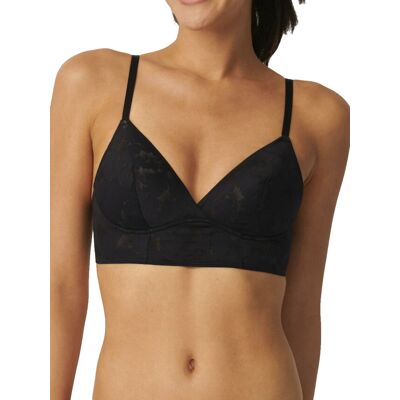 Sloggi Womens Zero Lace 2.0 Longline Bra - Black Cotton - Size X-Large Sloggi Womens Zero Lace 2.0 Longline Bra - Black Cotton - Size X-Large