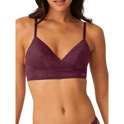 Sloggi Womens Zero Lace 2.0 Longline Bra - Purple Cotton - Size Medium Sloggi Womens Zero Lace 2.0 Longline Bra - Purple Cotton - Size Medium