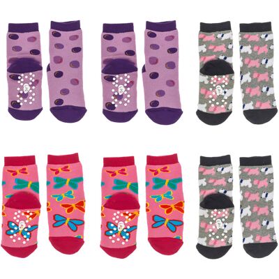 Le Petit Garçon 6 Pairs Kids Non-Slip Socks - Multicolor - UK 8.5 Le Petit Garçon 6 Pairs Kids Non-Slip Socks - Multicolor - UK 8.5