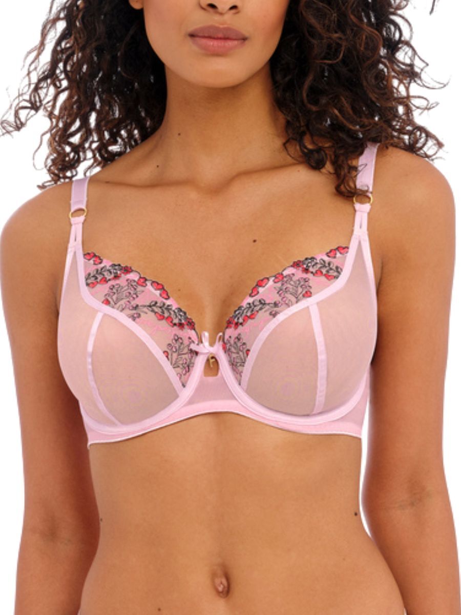 Freya Womens Show-Off Plunge Bra - Pink Material_polyamide - Size 28d