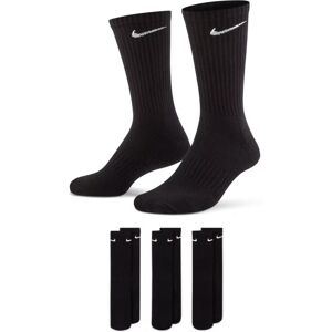 Nike Mens Everyday Cushion Crew Training Socks 3 Pairs In Black Cotton - Size Uk 5.5-8