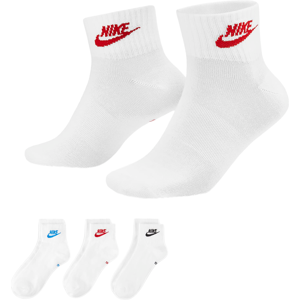 Nike Unisex Everyday Essential Ankle Socks 3 Pairs - White - Size X-Large