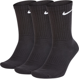 Nike Unisex Everyday Cushion Crew Training Socks (3 Pairs) In Black Cotton - Size Medium