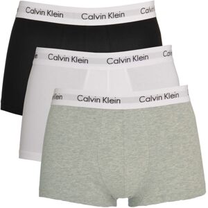 Calvin Klein 3 Pack Mens Cotton Stretch Low Rise Trunks - Black - Size Small