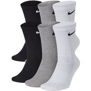 Nike Unisex Everyday Cushion Crew Training Socks (6 Pairs) - Multicolour Cotton - Size Medium