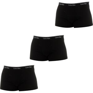 Calvin Klein Mens Pack-3 Boxers - Black Cotton - Size Large