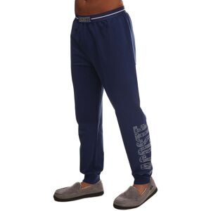 Lacoste Mens Loungewear Pyjama Pants In Navy Cotton - Size Medium