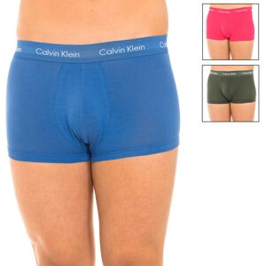 Calvin Klein Mens Pack-3 Boxers Breathable Fabric And Anatomical Front U2664g Men - Multicolour Spandex - Size X-Large