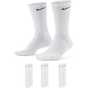 Nike Mens Everyday Cushion Crew Training Socks 3 Pairs In White Cotton - Size Uk 5.5-8