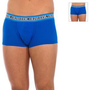 Bikkembergs Mens Pack-2 Boxers Fashion Tape Anatomical Front Bkk1utr08bi Man - Blue Cotton - Size Medium