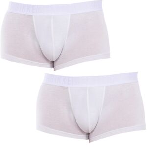 Bikkembergs Mens Pack-2 Boxers Fashion Bamboo Bkk1utr03bi Man - White Rubber - Size Medium